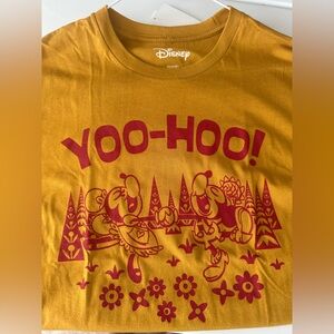 Disney Yodel Mustard Color Tee with Maroon Graphic- Unisex Tee NWT